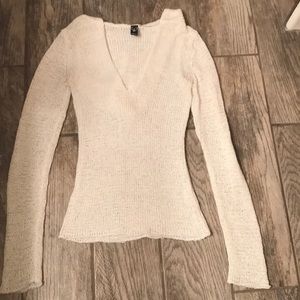 Windsor white v-neck sweater